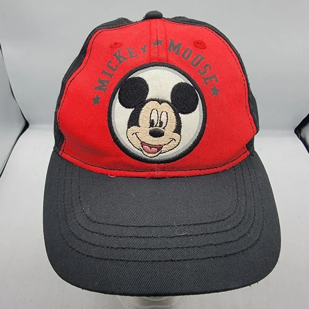 Disney Micky Mouse Adults Unisex Red Black Adjustable Streetwear Hat
